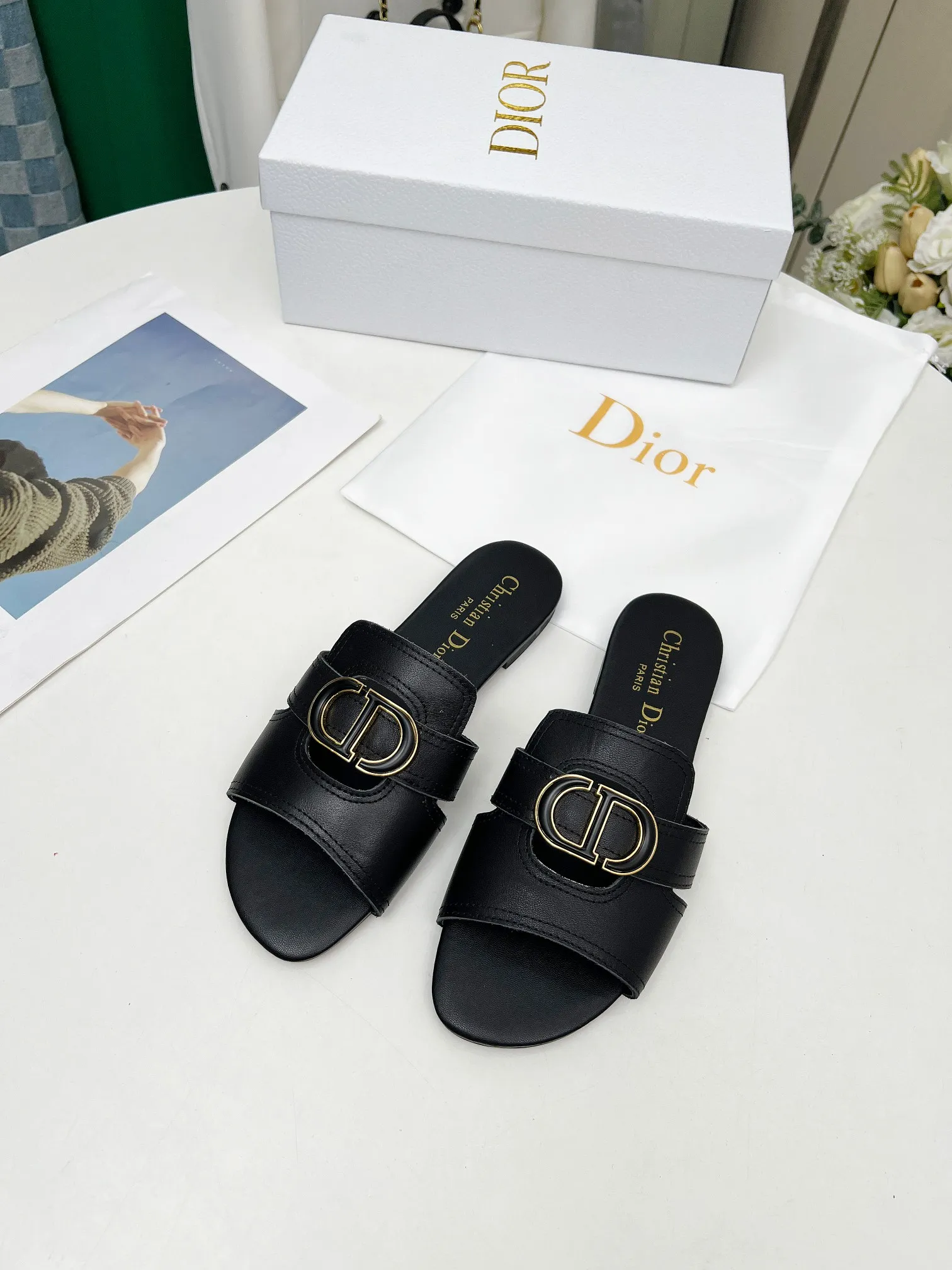 👟👟Ex-factory price 360👟👟 Genuine leather base +30 Dior spring and summer new model 6 colors optional code size 35-42